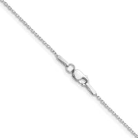 14k White Gold 1.0mm D/C Forzantine Cable Chain