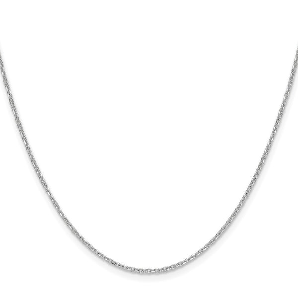 14k White Gold 1.4mm D/C Forzantine Cable Chain