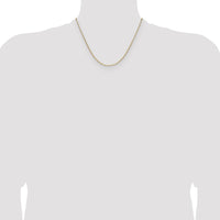 14k 2.1mm Solid Beveled Paperclip Chain