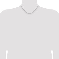 14k White Gold 3.0mm Solid Beveled Paperclip Chain