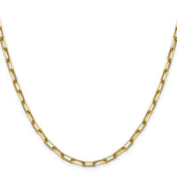 14k 3.5mm Solid Beveled Paperclip Chain