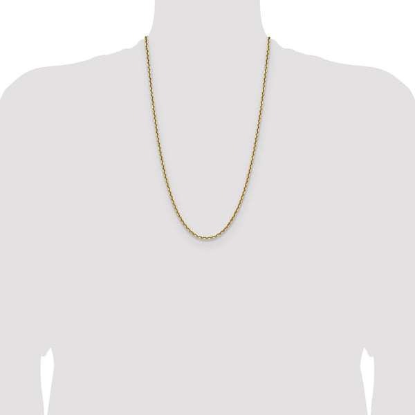 14k 3.25mm D/C French Link Chain