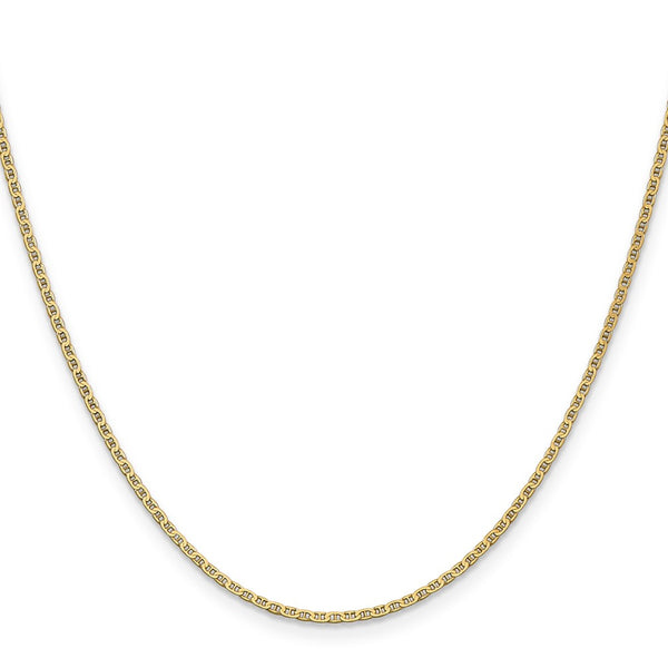 14k 1.5mm Lightweight Flat Anchor Link Pendant Chain