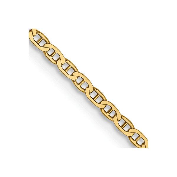 14k 1.5mm Lightweight Flat Anchor Link Pendant Chain