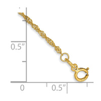 14k 1.4mm Singapore Chain Anklet