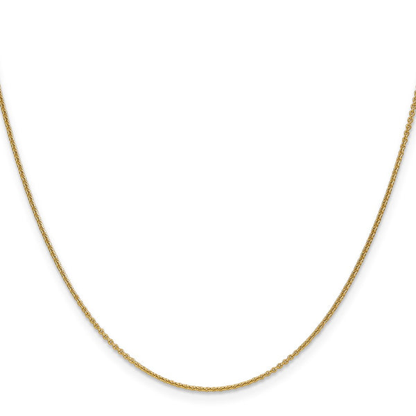 14k 1mm Round Open Link Cable Chain