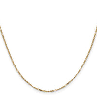 14k 1.25mm Flat Figaro Pendant Chain
