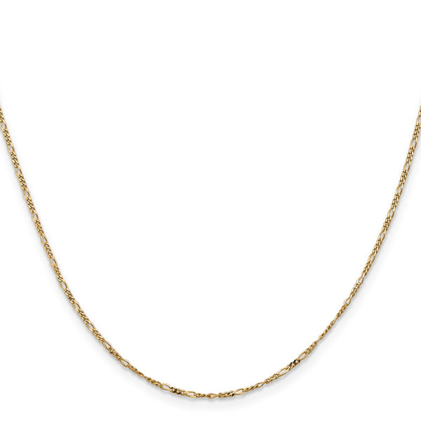 14k 1.25mm Flat Figaro Pendant Chain