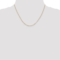 14k 1.25mm Flat Figaro Pendant Chain