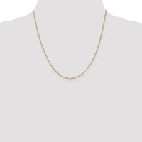 14k 1.25mm Flat Figaro Pendant Chain