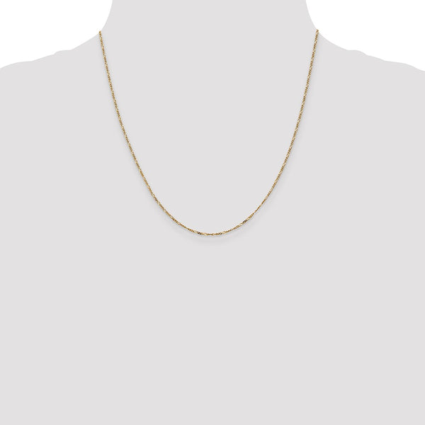 14k 1.25mm Flat Figaro Pendant Chain