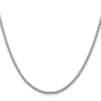 14k White Gold 2.25mm Parisian Wheat Chain