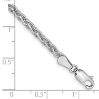 14k White Gold 3mm Parisian Wheat Chain