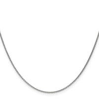 14k White Gold 1mm Round Open Link Cable Chain