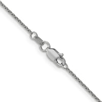 14k White Gold 1mm Round Open Link Cable Chain