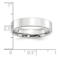 Platinum 5mm Flat Size 7 Wedding Band