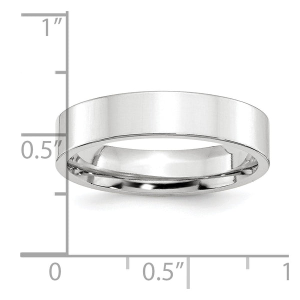 Platinum 5mm Flat Size 7 Wedding Band