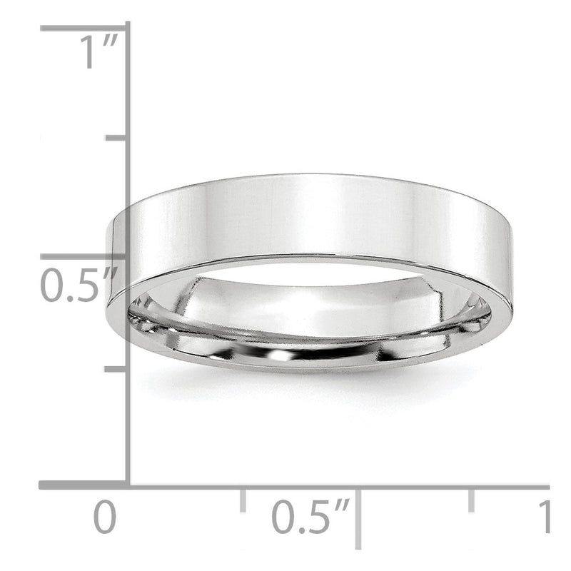 Platinum 5mm Flat Size 7 Wedding Band