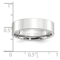Platinum 6mm Flat Size 6 Wedding Band