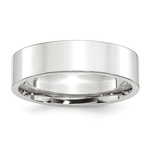 Platinum 6mm Flat Size 6.5 Wedding Band