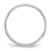 Platinum 2mm Half-Round Wedding Band
