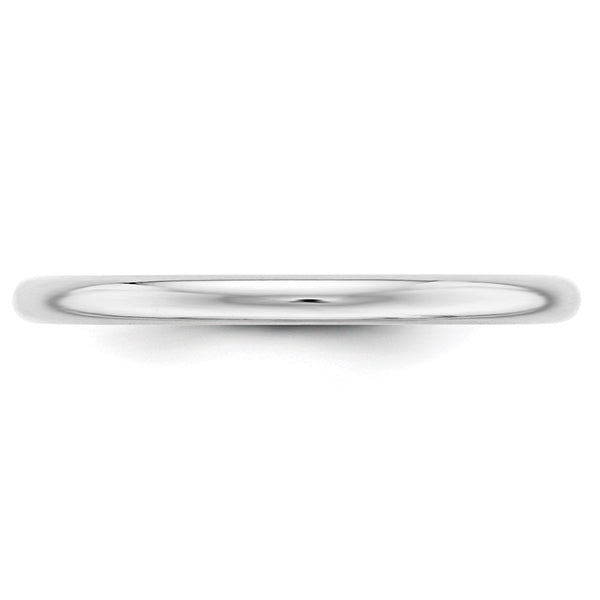 Platinum 2mm Half-Round Wedding Band