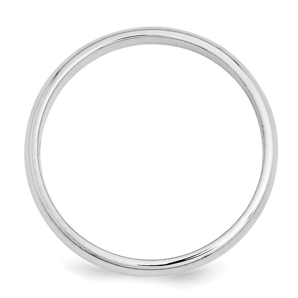 Platinum 3mm Half-Round Wedding Band
