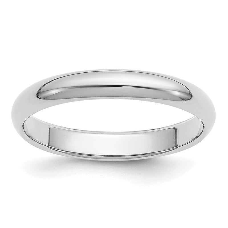 Platinum 3mm Half-Round Wedding Band