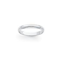 Platinum 3mm Half-Round Wedding Band
