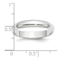 Platinum 4mm Half-Round Wedding Band