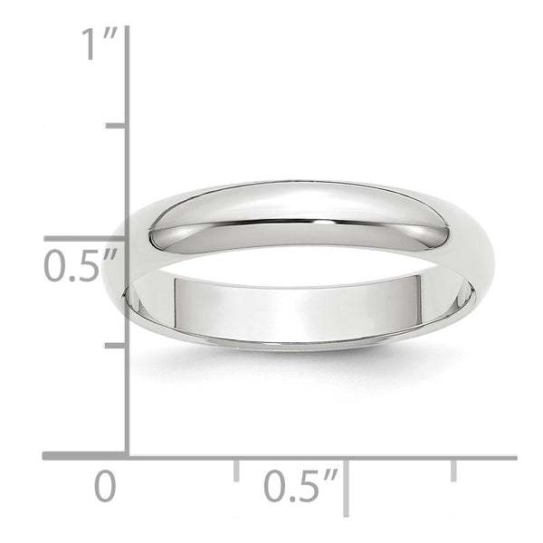 Platinum 4mm Half-Round Wedding Band