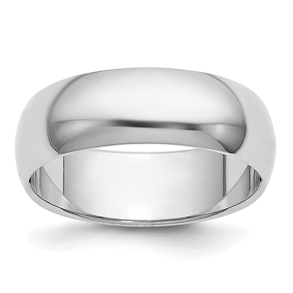 Platinum 6mm Half-Round Wedding Band