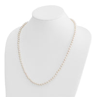 14k 5-6mm Round White Saltwater Akoya Cultured Pearl Necklace
