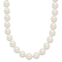 14k 6-7mm Round White Saltwater Akoya Cultured Pearl Necklace