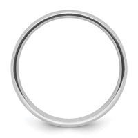 Platinum 5mm Half-Round Comfort Fit Lightweight Band