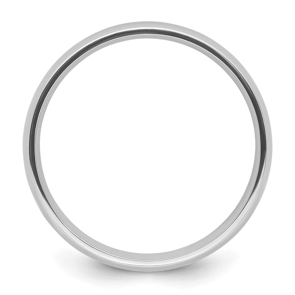 Platinum 5mm Half-Round Comfort Fit Lightweight Band
