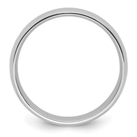Platinum 6mm Half-Round Comfort Fit Lightweight Band