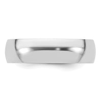 Platinum 6mm Half-Round Comfort Fit Lightweight Band