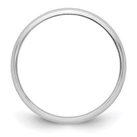 Platinum 3mm Half-Round Featherweight Band