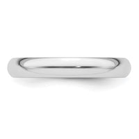 Platinum 3mm Half-Round Featherweight Band