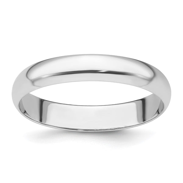 Platinum 4mm Half-Round Featherweight Band
