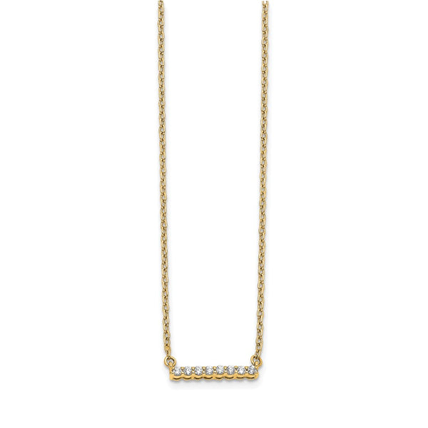 14k Diamond Bar 18 inch Necklace
