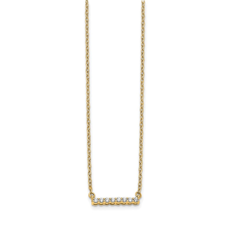14k Diamond Bar 18 inch Necklace