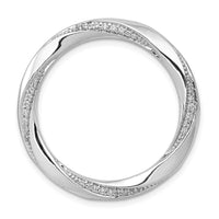 14k White Gold 1/5ct. Diamond Fancy Twist Circle Chain Slide
