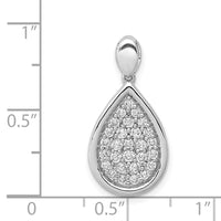14k White Gold 1/2ct. Diamond Fancy Teardrop Pendant