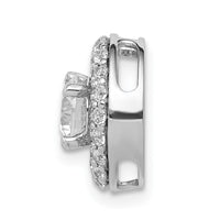 14k White Gold 5.2mm Center 3/8ct. Diamond Semi-mount Chain Slide