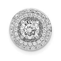 14k White Gold 5.2mm Center 3/8ct. Diamond Semi-mount Chain Slide