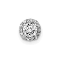 14k White Gold 4.1mm Center 1/20ct. Diamond Semi-mount Chain Slide