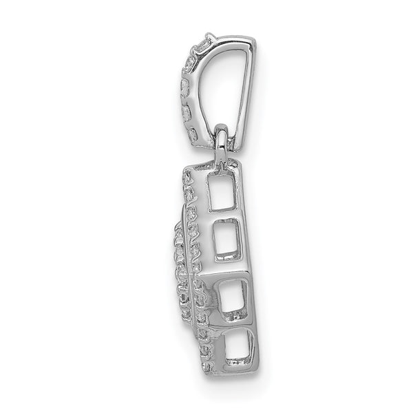 14k White Gold 1/4ct. Diamond Cluster Pendant