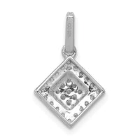 14k White Gold 1/4ct. Diamond Cluster Pendant